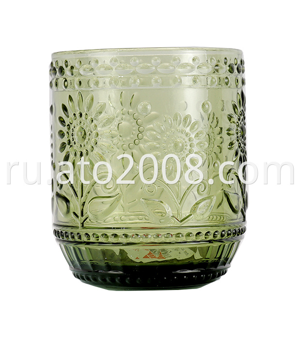 sunflower tumbler glass-green